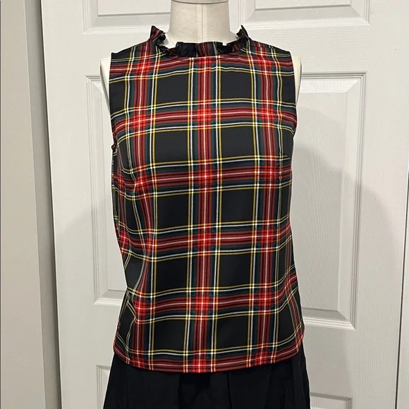 J. Crew Multicolor Plaid Sleeveless Blouse - Picture 6 of 6